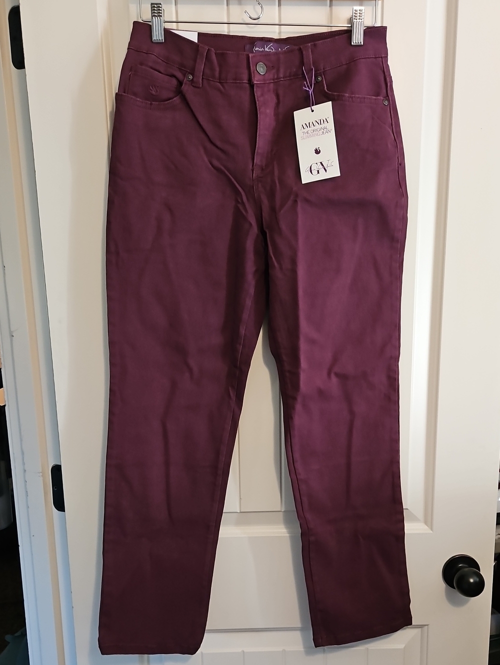 Gloria Vanderbilt Wine Straight-Leg Jeans
